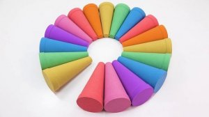 ДЛЯ МАЛЫШЕЙ ! l Нарезка круга для радужного мороженого из кинетического песка ASMR