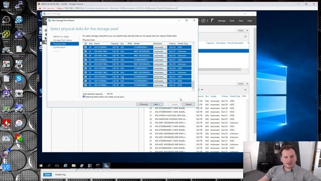 100TB setup on Windows Storage Spaces on Server 2016 - 863 смотреть онлайн