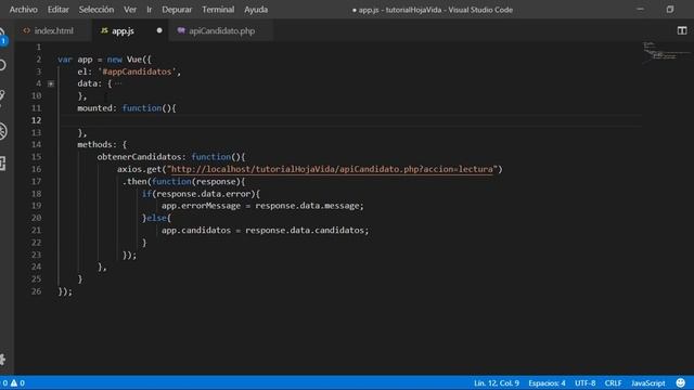 10 de 16 CRUD de datos PHP-JavaScript(VueJS-Axios)-MySQL-Postman смотреть онлайн