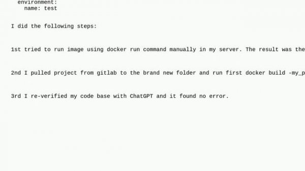 What is the reason for "docker: Error response from daemon: No command specified."?