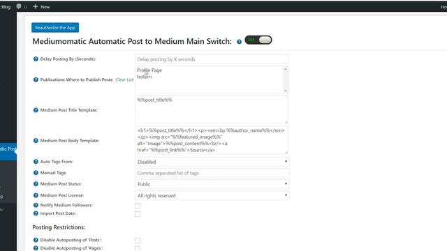Oauth update for the Mediumomatic plugin for WordPress смотреть онлайн