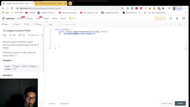 leetcode 14 longest common prefix смотреть онлайн