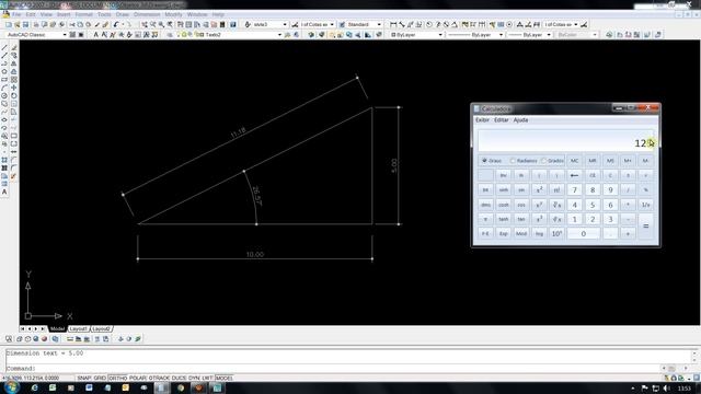 AutoCad - Cálculos de áreas manual - seno - coseno - Pitágoras. смотреть онлайн