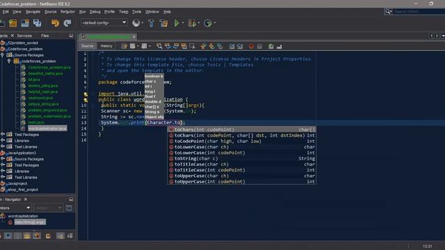 Codeforces Problem | 281A - Word Capitalization | solved by java | in Bangla смотреть онлайн