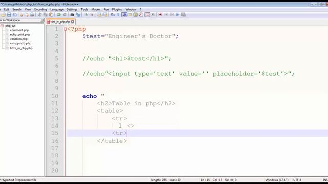 PHP Tutorial in Hindi Urdu(HTML in php tutorial 5) смотреть онлайн