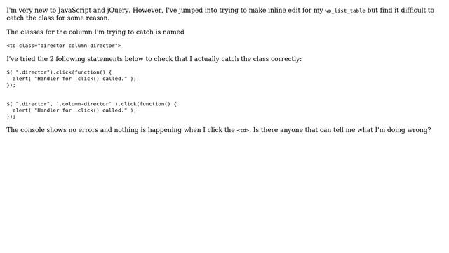 Wordpress: Make inline edit in wp_list_table смотреть онлайн