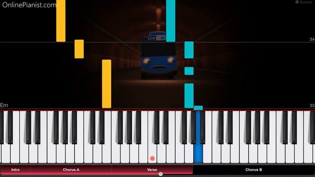 Tayo the Little Bus - Opening Theme Song - Piano Tutorial / Piano Cover смотреть онлайн