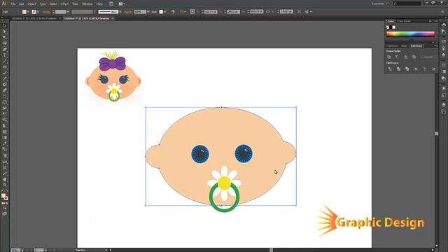 How to draw little baby on adobe illustrator CS6 смотреть онлайн