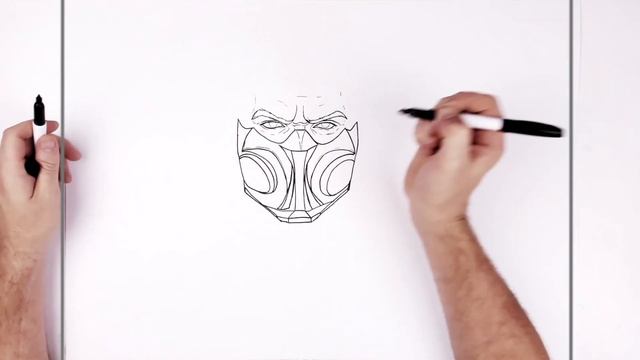 How To Draw Scorpion | Step By Step | Mortal Kombat 1 смотреть онлайн