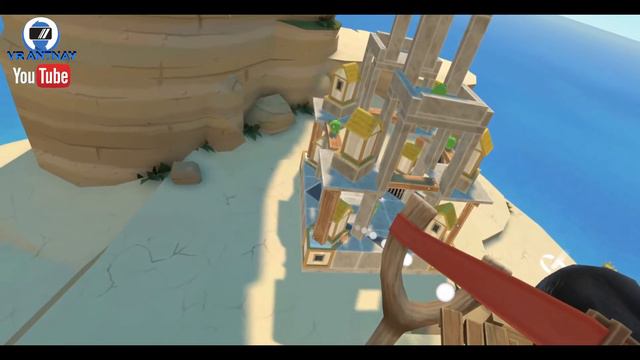 I fling the bird at the Vacation Levels on Angry Birds VR Part 1 смотреть онлайн