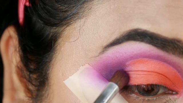 Purple & Orange Half Cut Crease Eye Look Using Morphe Jaclyn Hill Volume 2 Palette смотреть онлайн