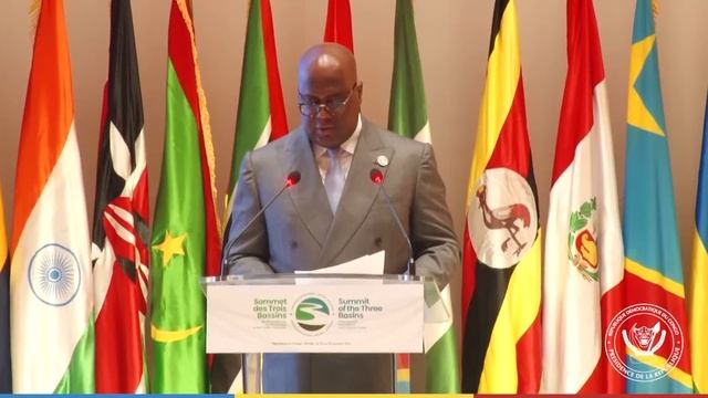Veuillez suivre le discours du Président Félix Tshisekedi à l'occasion du sommet des trois bassins смотреть онлайн