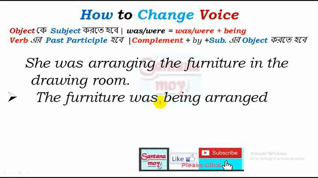 Voice Change of Past Continuous Tense #Active to Passive Voice for All Students смотреть онлайн