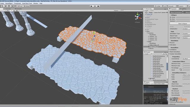 RayFire for Unity. Connected cluster. 8 Slicing смотреть онлайн
