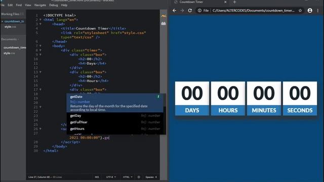 CSS Countdown Timer (New Year 2021) | HTML, CSS and JavaScript смотреть онлайн