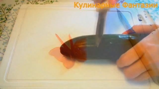 Как Красиво Нарезать Огурцы и Помидоры! Украшения из овощей! смотреть онлайн