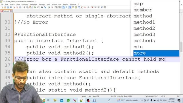 Lecture-2 | Java8 | @FunctionalInterface смотреть онлайн