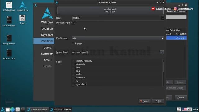 Manual Partition Artix Linux | GPT UEFI | MBR LEGACY | Single Boot Artix Linux Install