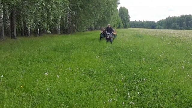 Поездка на мотоблоке за дровами. смотреть онлайн
