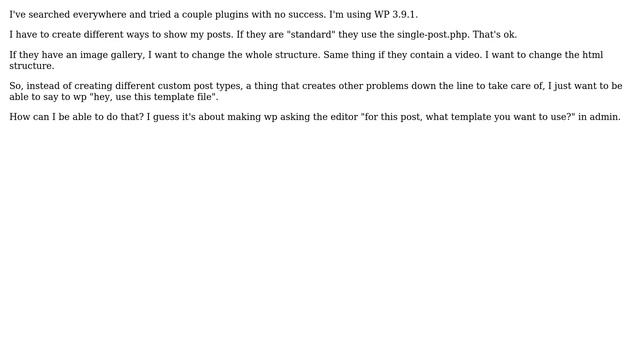 Wordpress: Tell WP to use a specific template file in posts смотреть онлайн