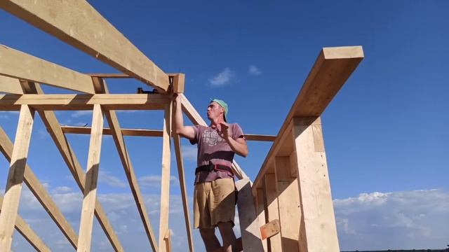 Полувальмовая крыша своими руками смотреть онлайн