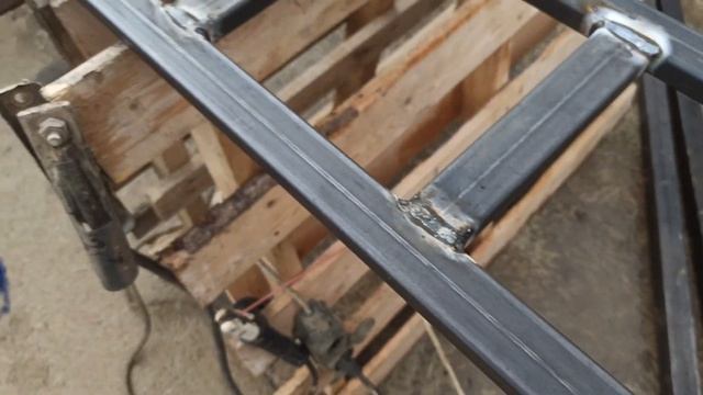 Односкатный навес из профильной трубы своими руками | Часть 1 смотреть онлайн