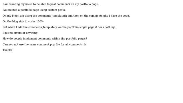 Wordpress: Using comments_template() in custom single-portfolio.php смотреть онлайн
