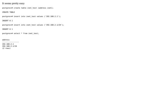 How to insert an IP-address into an inet column in PostgreSQL? (2 Solutions!!) смотреть онлайн