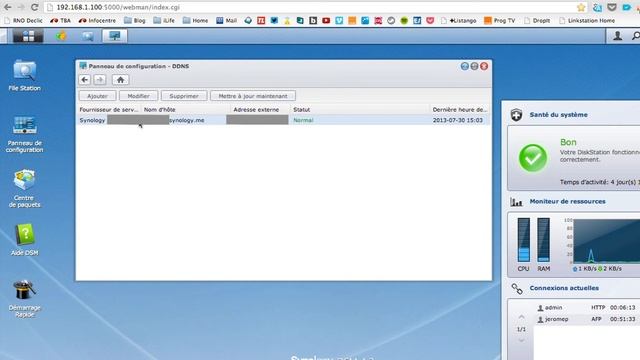 Synology DS213J Configuration смотреть онлайн