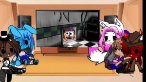 реакция Fnaf 1 & Fnaf 2 на смешную анимацию /gacha nox