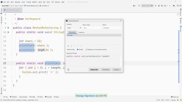 Methoden-Refactorings in der IntelliJ IDE, Java смотреть онлайн