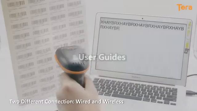 Barcode Scanner Wireless QR 2D & 1D Barcode(2.4G Wireless & USB 2.0 Wired) With Stand