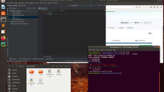 Git Tutorial 6 - git diff --staged || staged and head difference inside the GitHub смотреть онлайн