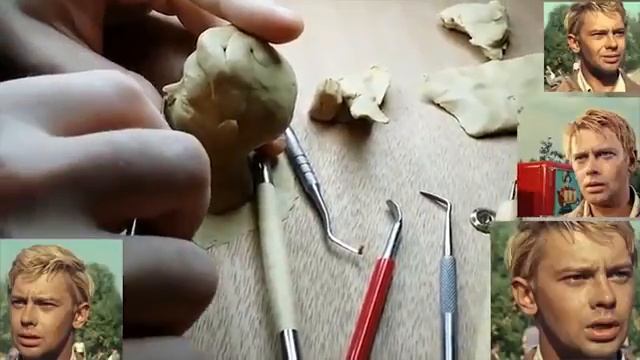 Скульптура из пластилина головы нашего актёра. Часть 6. Леплю Александра Демьяненко. смотреть онлайн