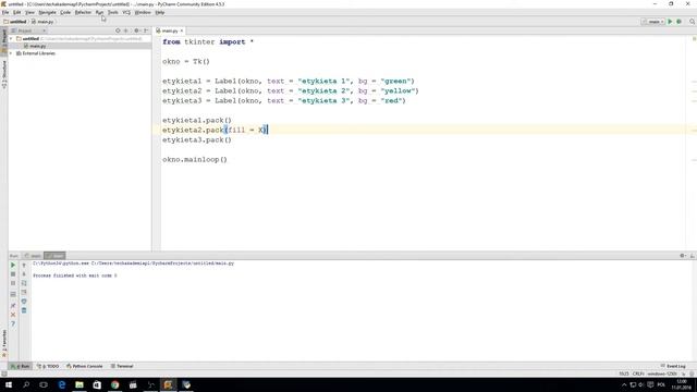 Kurs Python 3 - lekcja 27 - Gui Tkinter - Fill смотреть онлайн