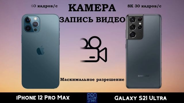 iPhone 12 Pro Max против Galaxy S21 Ultra | СРАВНЕНИЕ смотреть онлайн