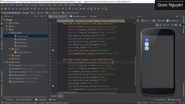 Making Magic Button in Android Studio смотреть онлайн