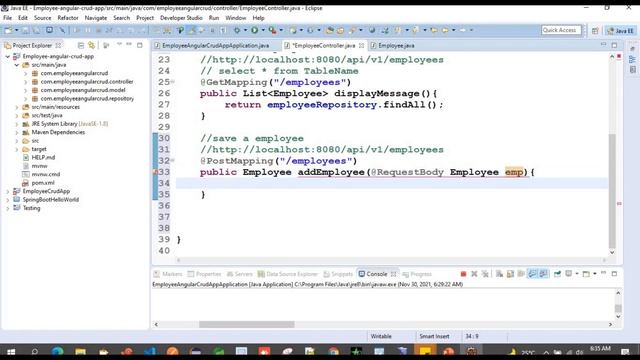 #7 create save a employee rest api using spring boot in eclipse with mysql database смотреть онлайн