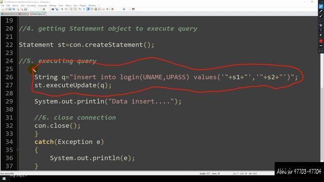 java jdbc tutorial in hindi by abhi sir part-5 смотреть онлайн