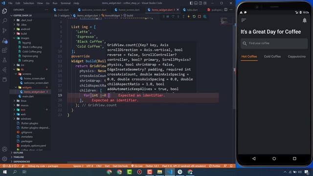 Coffee Shop App UI Design In Flutter - Flutter UI Design Tutorial смотреть онлайн