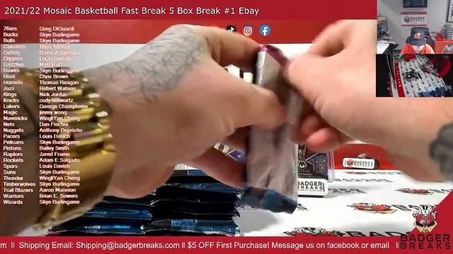 2021/22 Mosaic Basketball Fast Break 5 Box Break #1 Ebay смотреть онлайн