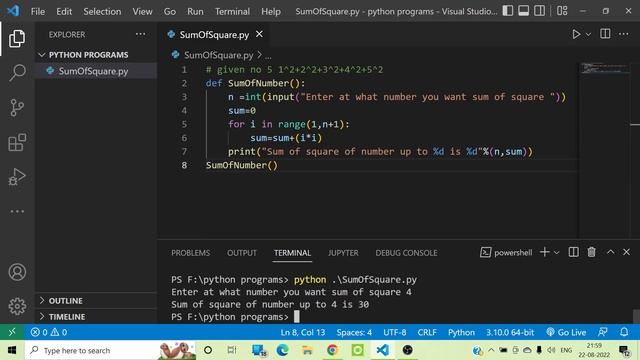 Python Program How Find to Sum of Square of N natural numbers | Python Tutorial смотреть онлайн