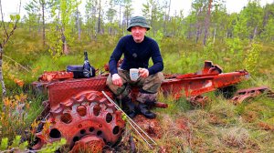 ЭКСПЕДИЦИЯ! БУЛЬДОЗЕР В БОЛОТЕ. Т-130! ЗОНА УСЕЯНА МЕТАЛЛОМ. "СССР" ВСЁ БРОШЕНО!  МАСТЕРСКИЕ ГУЛАГА.