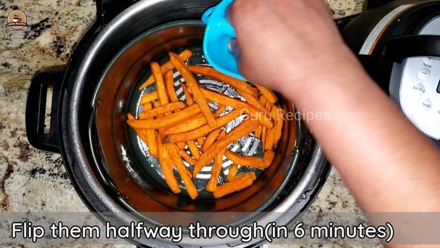 Instant Pot Air Fryer Lid Frozen Sweet Potato Fries #gururecipes смотреть онлайн