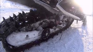 Скребки ( Scratches) для снегоходов в работе.