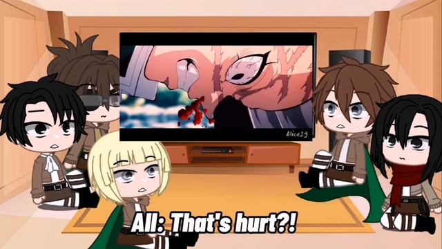 [Attack on titan] react to [demon slayer] amv part 2 short смотреть онлайн