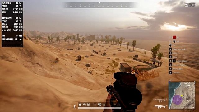 i5 9600K + GTX 660 Ti | PUBG Fps Test смотреть онлайн