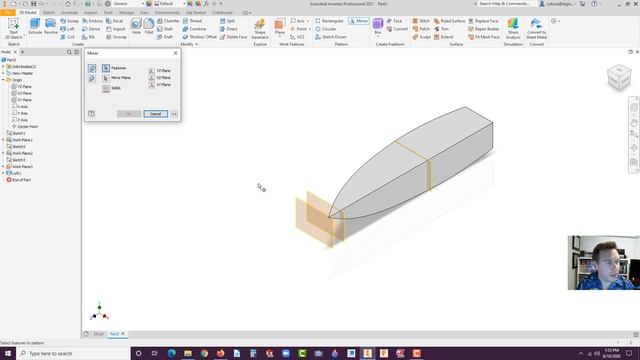 E8 Autodesk Inventor 2021 - Modeling a Boat Tutorial смотреть онлайн
