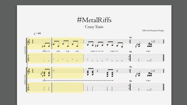 Crazy Train I GuitarTrack 110bpm смотреть онлайн