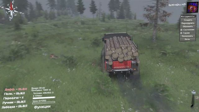 SpinTires ОБЗОР МОДА Toyota FJ40 6x6 (Ремейк 2023) смотреть онлайн